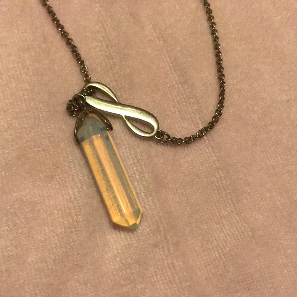 Crystal infinity necklace